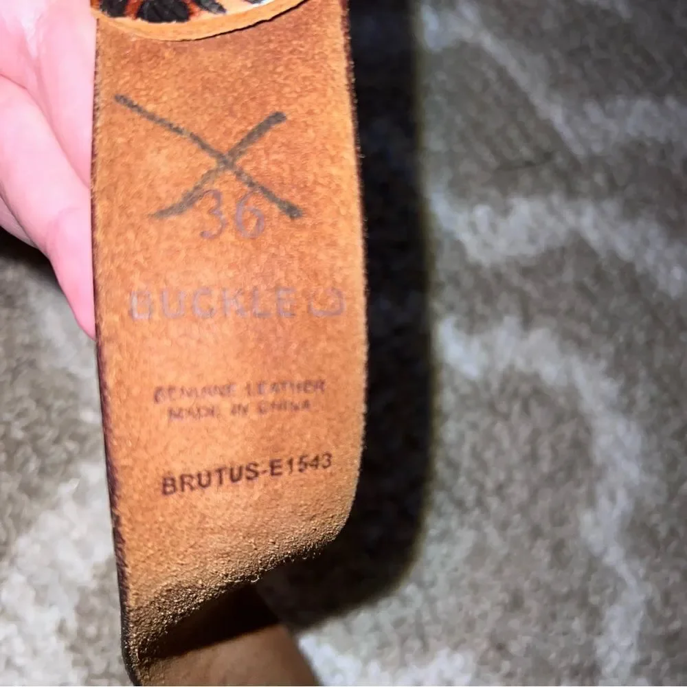 Buckle leather size 36 belt Brutus